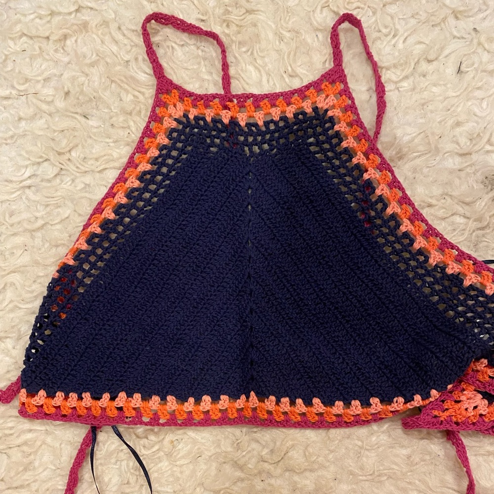 hazel boutique knit halter tie top